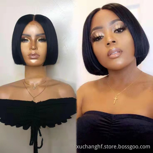Wholesale Transparent HD Full Lace Bob Wigs Human Hair Lace Front Wigs For Black Women Brazilian Virgin Human Hair Wigs